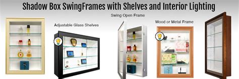 Shadow Box SwingFrames with Shelves and Interior 